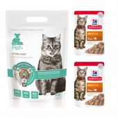 thePet+  Tahılsız Kısır Kedi Maması 1 kg - 2x Hills Hindili Pouch Hediyeli - 1