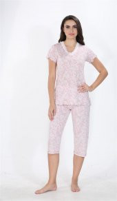 evia Kadın Yazlık Kısa Kol Bambu Kapri Takımı / 1205 - 1