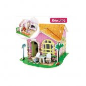 Robotime Oturma Odası Eşyalı Ev Ahşap Puzzle - 1