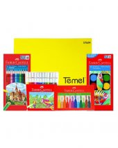 Faber Castell 4 lü Boyama Seti Resim Defteri Hediye - 1