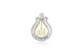 Diamond Line-Gülaylar - Sarı Altın 14 Ayar Dua Kolye Ucu - 1