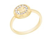 Diamond Line-Gülaylar - Sarı Altın 14 Ayar Koleksiyon Yüzük - 1