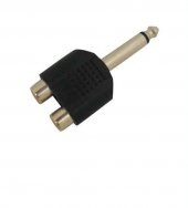 Wellhise 2RCA Dişi 6.3Mm Mono Erkek Adaptör - 1