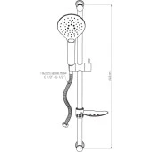GPD Sürgülü Duş Seti 3 Fonksiyonlu Siyah DST57-S thumbnail 2