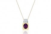 Diamond Line-Gülaylar - Sarı Beyaz Altın 14 Ayar Koleksiyon Kolye - 1