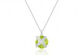 Diamond Line-Gülaylar - Beyaz Altın 14 Ayar Koleksiyon Kolye - 1