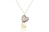 Diamond Line-Gülaylar - Sarı Altın 14 Ayar Trend Kolye - 1