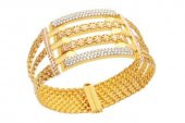 Diamond Line-Gülaylar - Sarı Altın 22 Ayar Kaburga Bilezik - 1