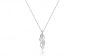 Diamond Line-Gülaylar - Beyaz Altın 14 Ayar Koleksiyon Kolye - 1