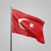 Türk Bayrak - Türk Bayrağı Alpaka Kumaş (70X105,100X150, 150x225) - 5