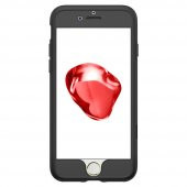 iPhone 7-8 360 Derece Slim Premium Simli  Silikon Kılıf Pembe - 2