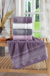 Damask 4lü 50x90 cm El&Yüz Havlu Seti | 100 Pamuklu - 1