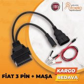 Fiat 3 Pin - Obd2 Dönüştürücü Kablo Multiecuscan Delphi Autocom Elm327 - 1