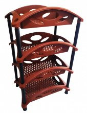 SEBZELİK , 4 Katlı Plastik Sebzelik - KAHVERENGİ - KARGO BEDAVA - 1