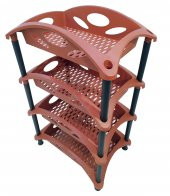 SEBZELİK , 4 Katlı Plastik Sebzelik - KAHVERENGİ - KARGO BEDAVA - 3