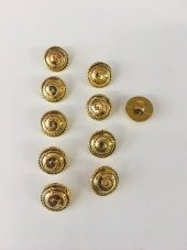 DİKİŞ DÜĞMESİ 10 ADET VİNTAJ MODEL PLASTİK GOLD/ALTIN BÜYÜK BOY ÇAP: 2 CM - 1