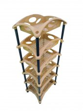 SEBZELİK , 6 Katlı Plastik Sebzelik - BEJ - KARGO BEDAVA - 2