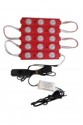 Akvaryum Modül LED Aydınlatma Kırmızı Işık Anahtarlı 5'li - 1