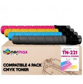 Konica Minolta TN-221 Muadil Toner Set / Bizhub C227 / C287 - 1