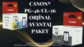 Canon PG-46 /CL-56 Pixma E404/E414/E464/E484 Siyah ve Renkli Kartuş Kampanyalı - 2