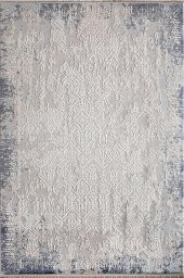 Bahariye Halı Ezgi Koleksiyonu 5665 Gri Mavi Saçaklı Halı - 1