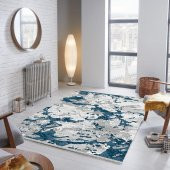 Halı Home Halı Blossom Koleksiyonu 13602 Gri Saçaklı Halı - 1