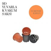 Yuvarlak Vakum Ucuz Çiçek Fide Fidan Üretim Saksısı 9D 100 Adet - 5
