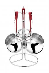 Kütahya Porselen 18 Parça Çelik Çeyiz Seti Mat Elma Şekeri - 6