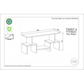 BMdekor Tv Ünitesi Salsa 4 Ceviz 100 Cm - 2