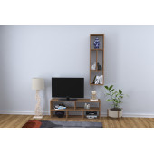 BMdekor TV Ünitesi Yağmur Koyu Ceviz 120 cm - 1