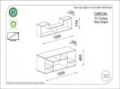 BMdekor TV Ünitesi Orkide Venge 120 cm - 2