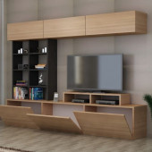 BMdekor TV Ünitesi Sound Teak Siyah 180 cm - 2
