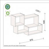 BMdekor Duvar Rafı Chest Beyaz Venge - 2