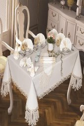 Grape Masa Örtüsü 26 Parça Krem thumbnail 3