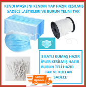 NONWOVEN CERRAHİ MASKE KUMAŞI STERİL ULTRASONİK 75 Adet - 1
