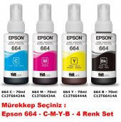 Epson L1300 A3 Tanklı Yazıcı 664 Orjinal Mürekkep 4 Renk Set - 1