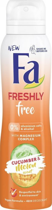 Fa Freshly Free Cucumber Ve Melon Bayan Deodorant 150 Ml - 1