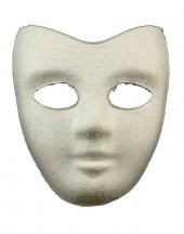 BOYANABİLİR BOYAMA MASKESİ ( PARTİ ) KAĞIT KARTON MASKE 5 ADET - 1