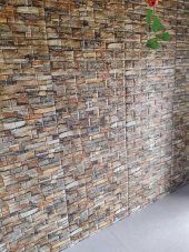 NW47 Koyu 3D Taş Kendinden Yapışkanlı 3D Dekoratif Duvar Paneli - 6