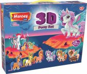 HEROES 3D PONY SET 6 RENKLİ OYUN HAMURU ERN-569 - 1