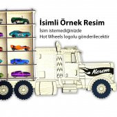 Ahşap Hobi Araba Rafı, hotwheels, Akçaagaç, 40 araç - 3