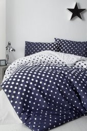 Navy Notes 180x200 cm Çarşafı Lastikli Battal Nevresim Takımı - 3