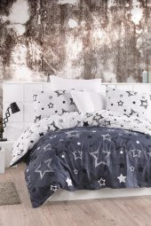 Stars 180x200 cm Çarşafı Lastikli Battal Nevresim Takımı - 4