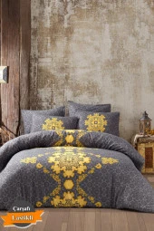 LadyModa Saltanat Çarşafı Lastikli Çift Kişilik Nevresim Takımı - 1