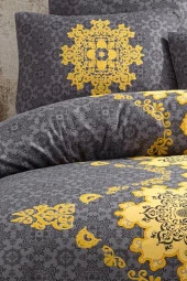 LadyModa Saltanat Çarşafı Lastikli Çift Kişilik Nevresim Takımı - 6