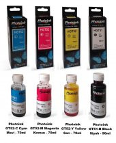 HP Ink Tank 315 415 Tanklı Yazıcı Photoink Mürekkep 4 Renk Set - 1