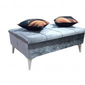 BALTACI MOBİLYA BÜYÜK SEDİR PUF SANDIKLI BALKON BAHÇE KOLTUK PUF KIRLENT HEDİYELİ 110 X 70 CM - 3