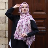 Desenli Pamuk Şal - 1