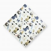 Mimiko Organik %100 Pamuk 120x120cm Müslin Örtü ve 30x30cm Müslin Mendil - 1