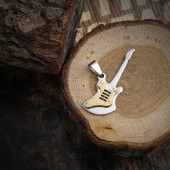 Rudi Gitar Modelli Çelik Kolye Ucu 4P8D16 - 3